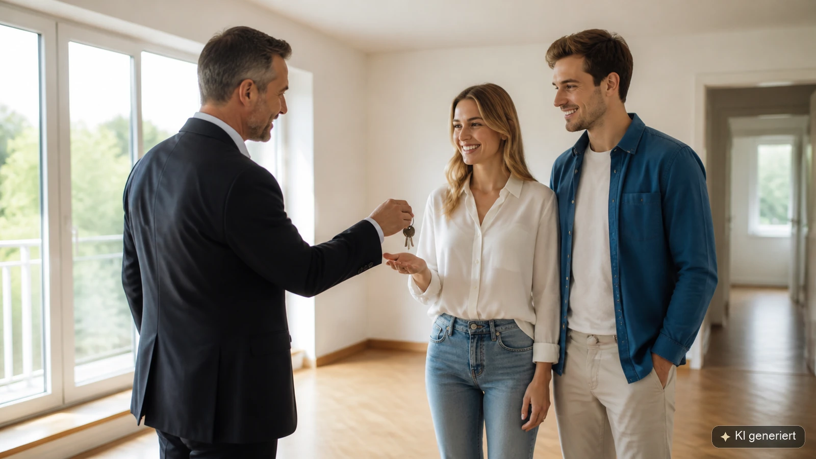 Schlüsselübergabe nach einem erfolgreich begleiteten Immobilienverkauf